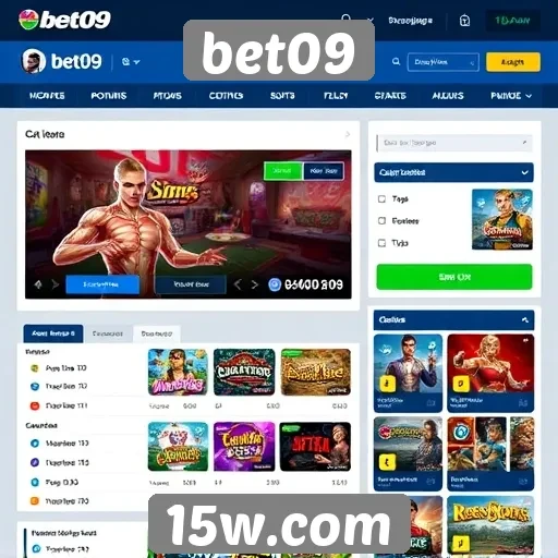 Análise da interface do site de jogos bet09